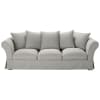 4-/5-Sofa-Sitzer aus Baumwolle, hellgrau
